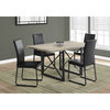 Monarch Specialties Dining Table - 36"X 60" / Dark Taupe / Black Metal I 1100